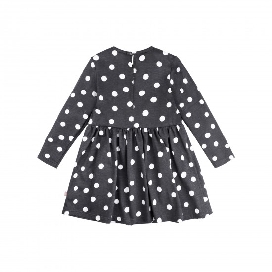 Dress for baby girl polka dot, black