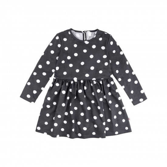 Dress for baby girl polka dot, black