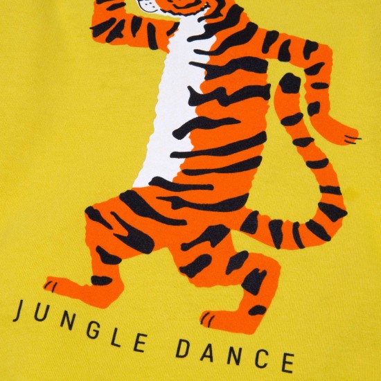 T-krekls ar apdruku Tīģeris, sinepju krāsā